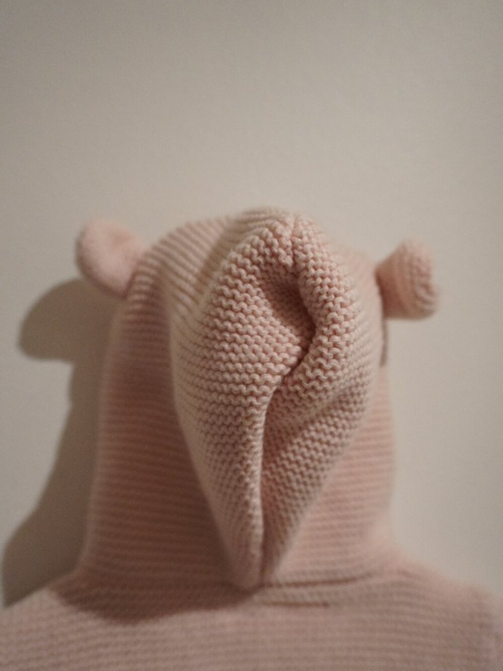 Baby Gap Bear Knit Sweater 6-12M Pink Button Closure 100% Cotton - Picture 4 of 4